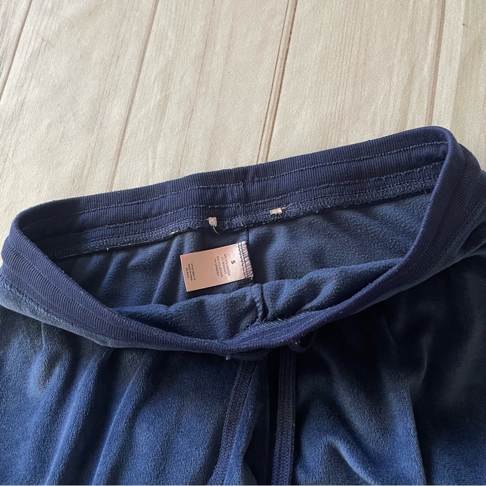 y2k 2000s Juicy Couture Cargo Utilty Velour Track Pants Women’s S Blue Big Bling - Picture 12 of 16